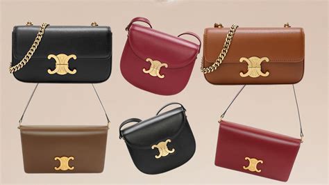 celine triomphe bag colors|Celine triomphe bag size comparison.